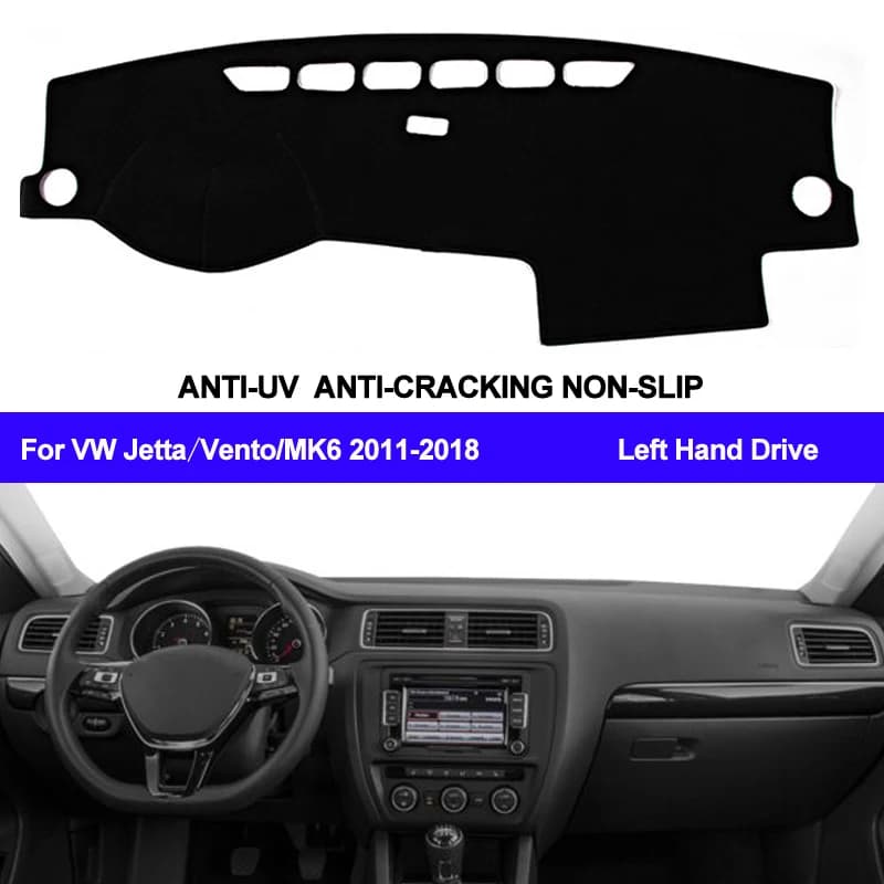 Auto Cruscotto Copertura Dash Zerbino Dash Pad DashMat ANti-UV Per Volkswagen VW Jetta Vento MK6 2011 2012 2013 2014 2015 2016 2017 2018