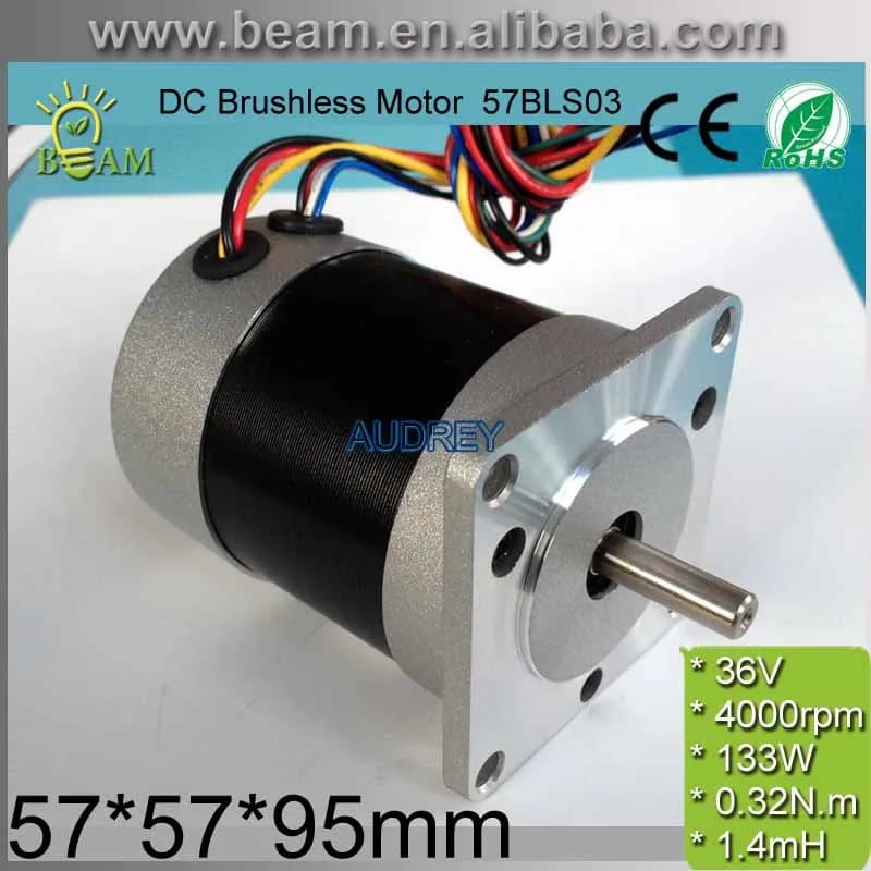 TRASPORTO LIBERO Testa Quadrata e Cerchio Fusoliera 36V 92W 0.32 N.m 4000rpm 57 millimetri 3 fase Motore Brushless DC 57BLS03 MOTORE BLDC