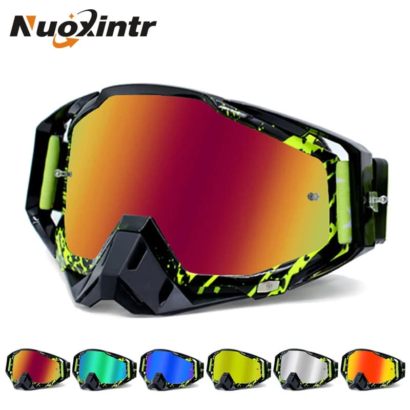 Occhiali da moto Nuoxintr ROAOPP per casco ATV fuoristrada, occhiali da sci, occhiali da moto da corsa, occhiali da sole per moto.