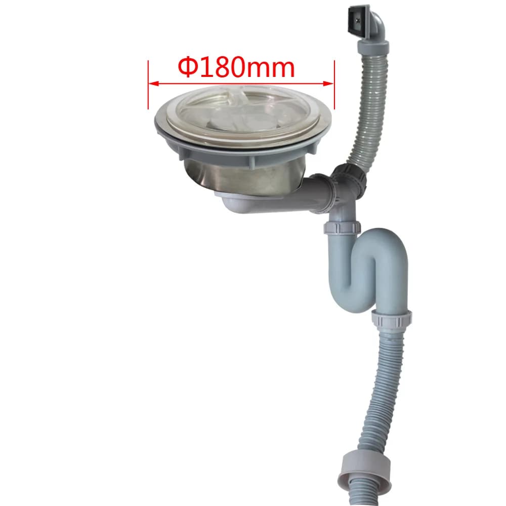 Talea 180mm Kit rifiuti lavello e trappola filtro lavello con trabocco trappola per capelli cattura Catcher spina bacino cestino filtro cucina fognatura