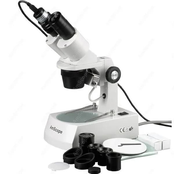 Microscopio stereo--Microscopio stereo AmScope 10X-20X-30X-60X con fotocamera USB