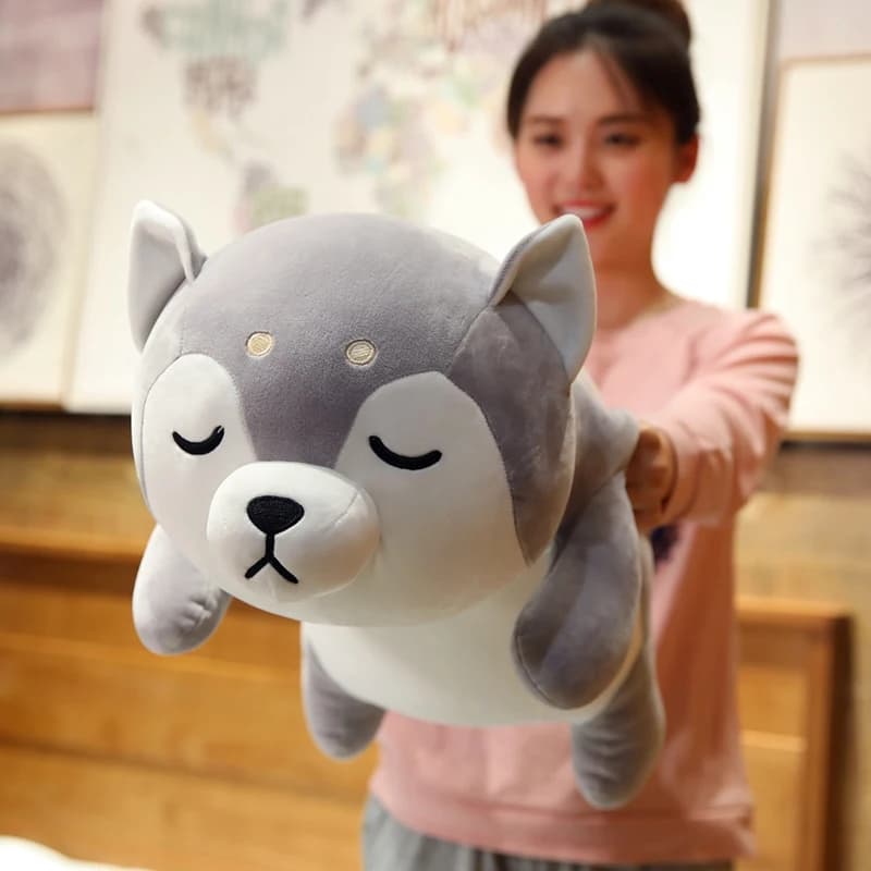 35-75 CM Kawaii Grande Cane Carino Husky Riempito Animale Giocattolo Bambola Bella Shiba Inu Giocattolo Peluche Cuscino Regalo Di Compleanno per Ragazzi e Ragazze