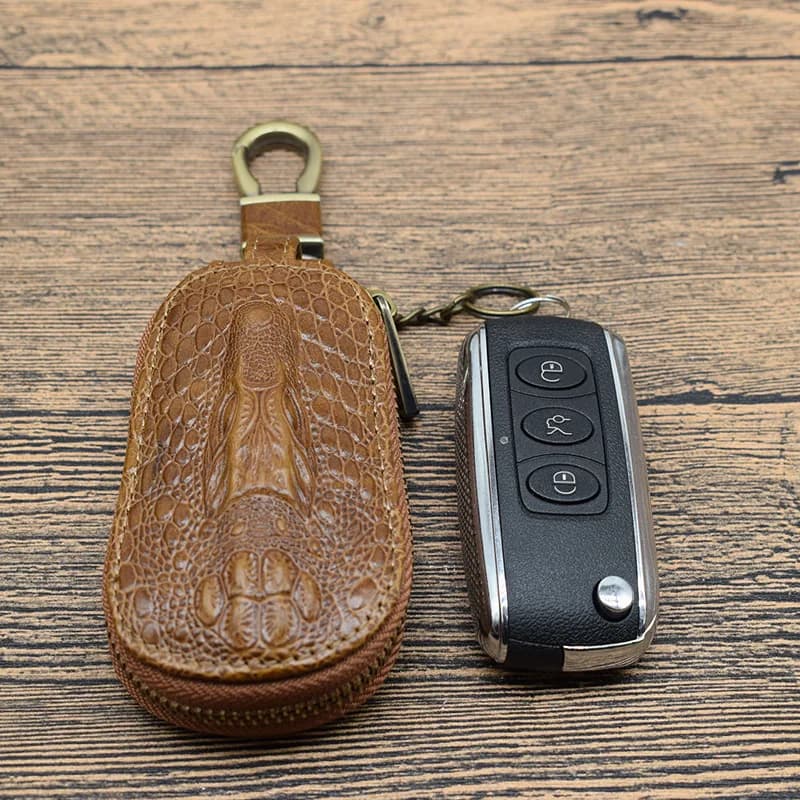 Genuine Cow Leather Men & Women Car Key Bag Wallet Multi Function Key Case Fashion Housekeeper Holders
