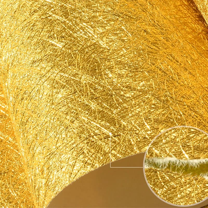 Golden lamina wallpaper with 3D stereoscopic relief for living room, bedroom, ceiling, wall covering in wallpaper with luxury silver glitter