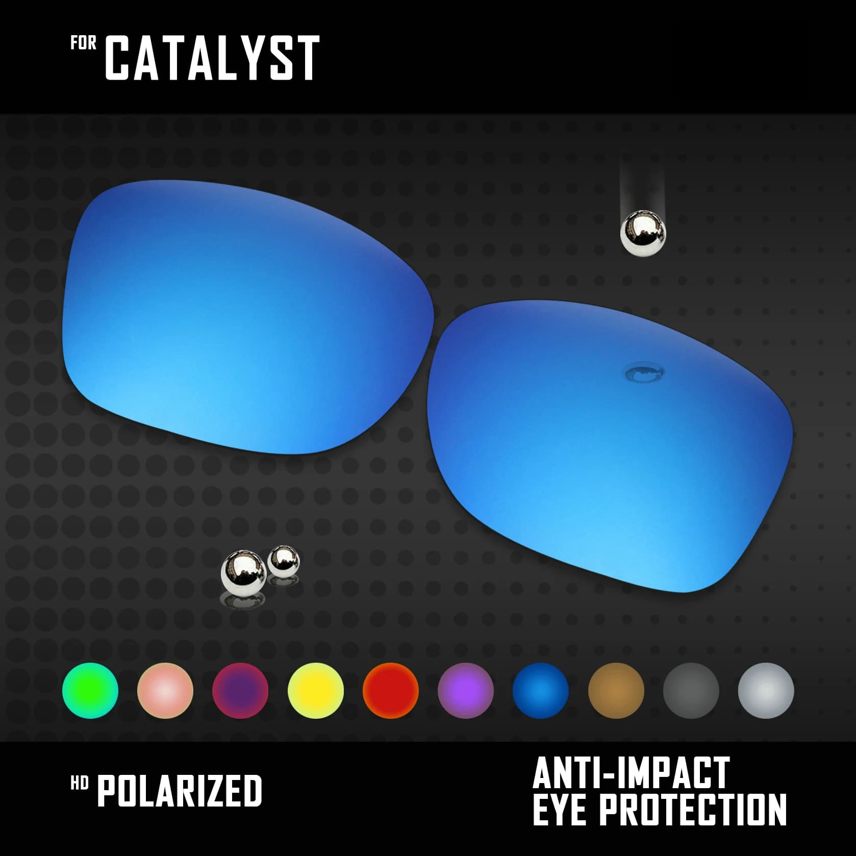 Sostituzione lenti OOWLIT per occhiali da sole Oakley Catalyst polarizzati-Multi colori