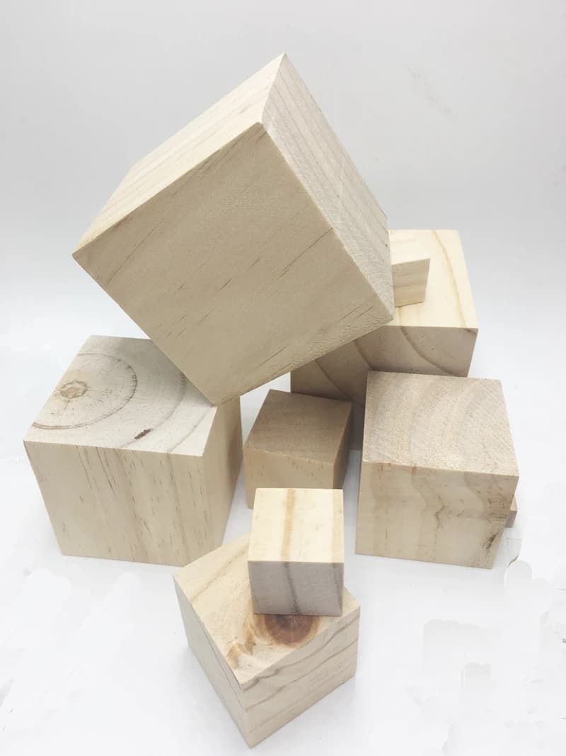 1.2"(30mm )3cm DIY Wood Cubes Blocks Beads For Decoration