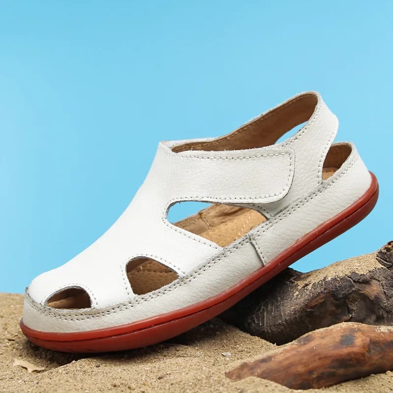 Mudipanda Genuine Leather Sandals for Boys Girls Sandal for Baby Shoes Anti-Slip Children Sandals GUINEA PIGS Brand Black Blue
