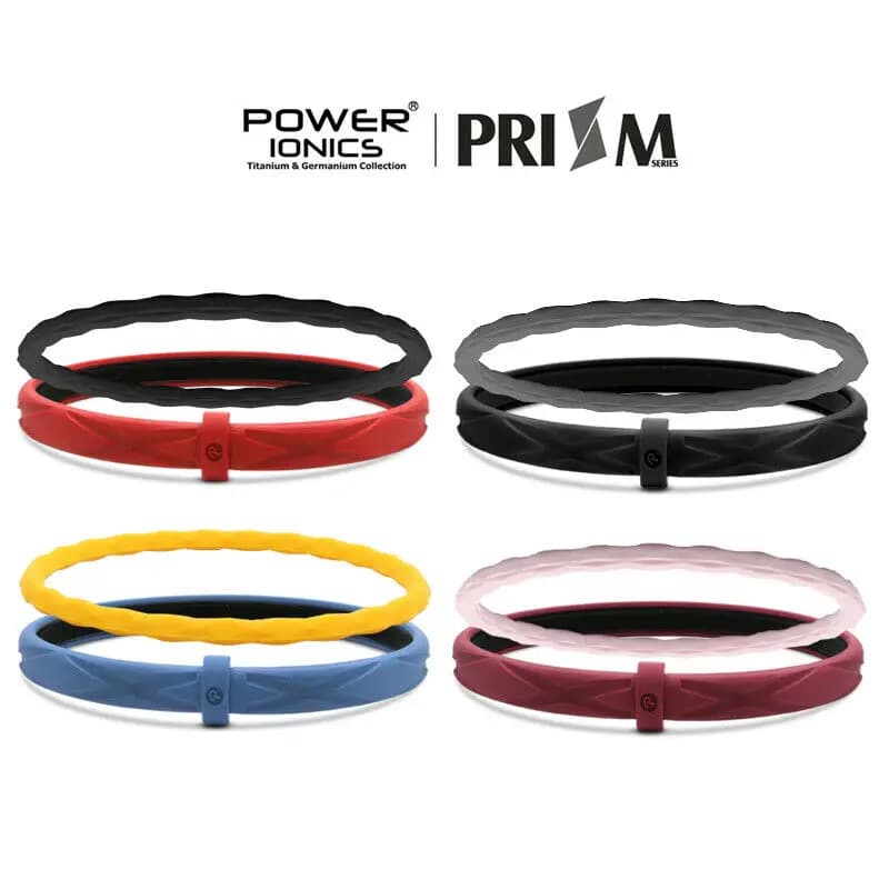 Bracciale sportivo moda Power Ionics Prism doppia fila unisex impermeabile 3000 anioni