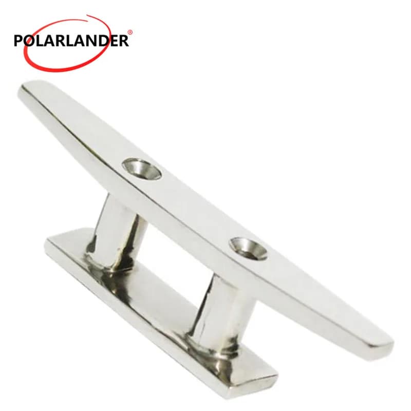 PolarLander 4 "Marine Boat Deck Rope Tie Low Flat Cleat Hardware a 2 fori accessori in acciaio inossidabile 316
