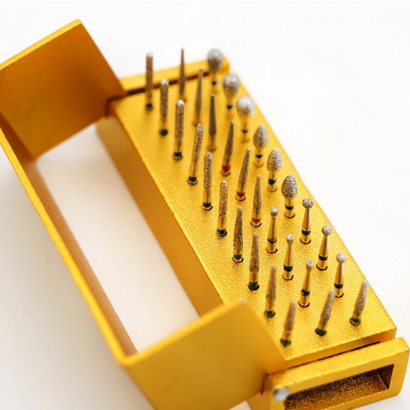 30 pcs/set Dental Brakes Diamond Trapano Disinfection + High Speed Hand Lock Support Aluminum Tool For Tooth Whitening