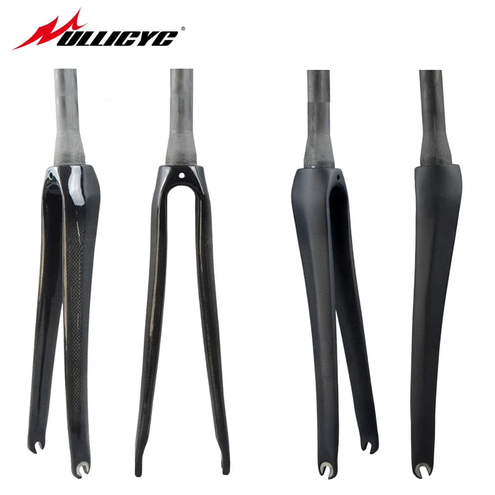 Ullicyc Carbonio Bici Da Strada Forcella Parti di Biciclette Freno 700c Ruota Barilotto Asse Forcella 28.6mm 3k Lucido Opaco Accessori Per Biciclette QC377