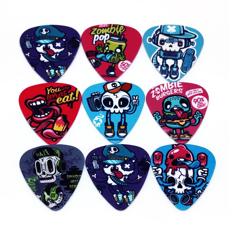 SOACH 50pcs plettri per basso elettrico pick 0.46/0.71/1.0mm accessori per strumenti spennati plettri per chitarra/guitarra acustica/parti per ukulele