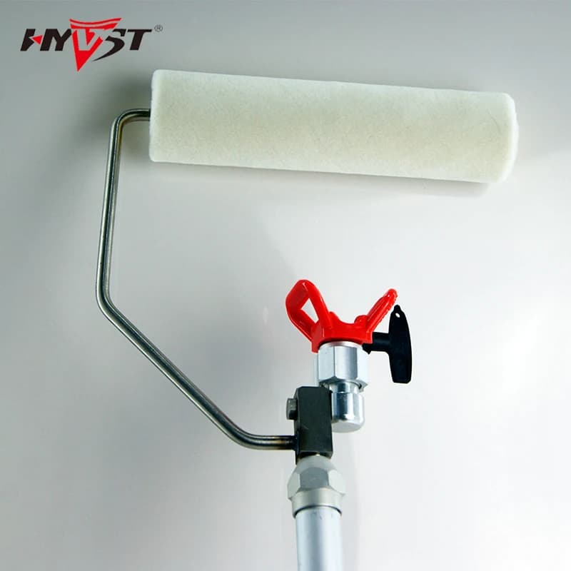 Spazzola a rullo in pile bianco senza lanugine da 9 pollici testina a rullo in peluche corta da 4mm adatta per rullo di vernice airless e rullo normale