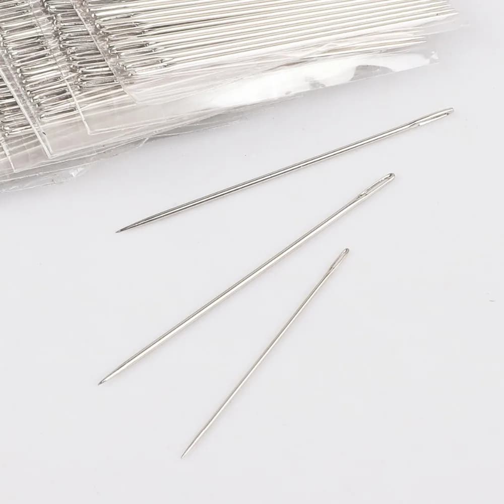 Wholesale 25Pcs/Lot Stainless Steel Large Eye Sewing Needles Sewing Pins Set Home DIY Crafts Household Sewing Accessories