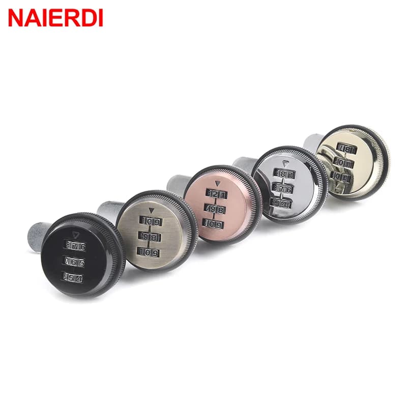 NAIERDI 20mm/30mm Combinazione di Cabinet In Lega di Zinco Serratura Serrature di Password di Sicurezza Casa Cam Lock Per La Cassetta Postale Armadio porta Ferramenteria E Attrezzi