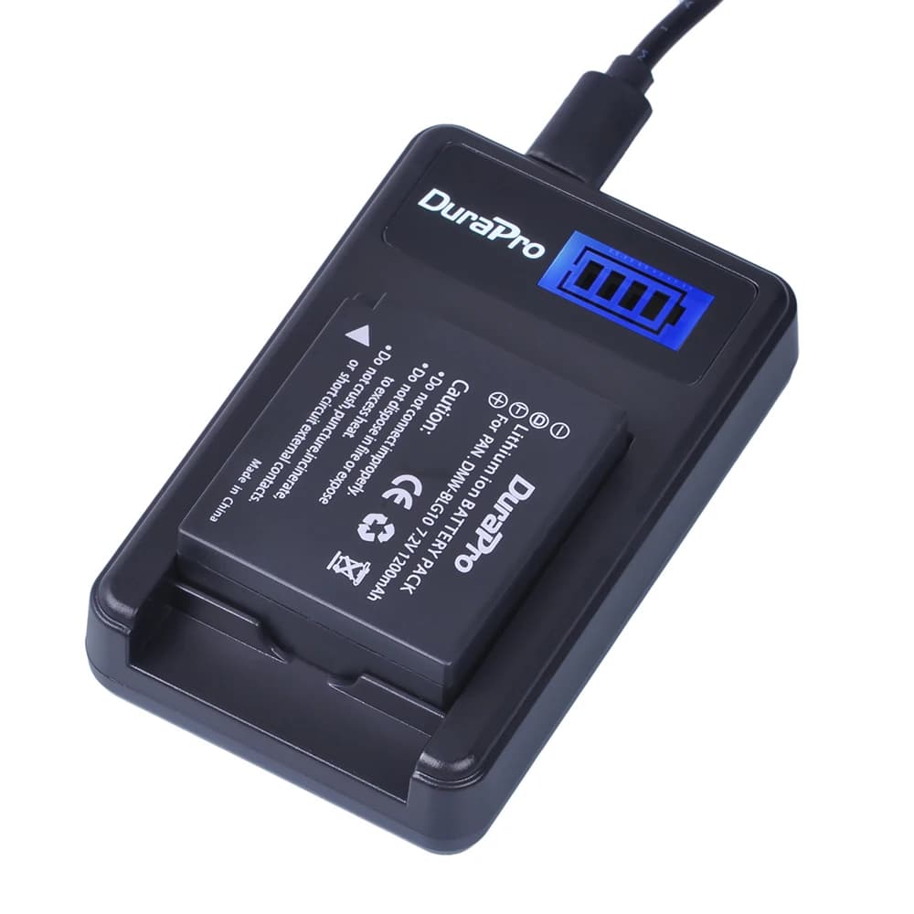 DuraPro 1200mAh DMW-BLG10 Bateria DMW BLG10E BLG10 BLE9 Battery + Charger for Panasonic Lumix DMC GF6 GX7 GF3 GF5 BLE9 gx80 gx85