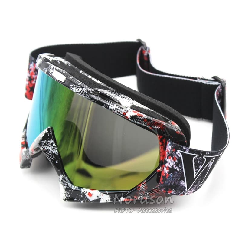 Per la protezione Stripe Gafas Occhiali da moto Occhiali da sci Cross Country Occhiali flessibili per bici da cross