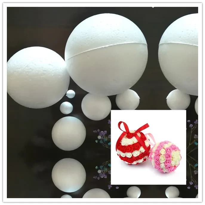 1/2/4/5/6/7/8/9/10/12/15/18/20 centimetri bianco Modellazione palle schiuma di Polistirolo palline di Polistirolo mestiere Di Natale palle