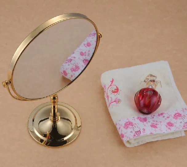 Specchio da Trucco da Tavolo Bifacciale 8 Pollici, Girevole, con Ingrandimento 3x, per Toeletta e Bagno, Accessori per la Cura Personale