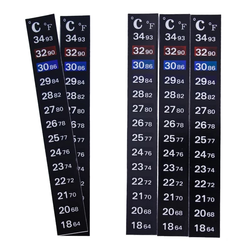 1/2/3/5pcs/lot Change Color Thermometer Strip Portable Stick-on Temperature Sticker Adhesive Sticky for Aquarium Fish Tank