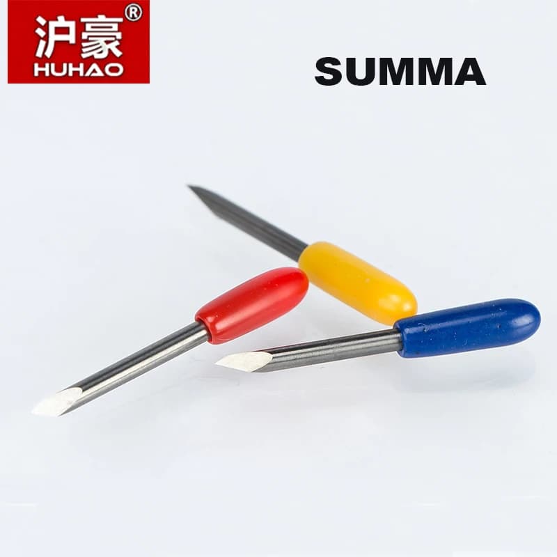 HUHAO Set di 5 Lame in Carburo per Plotter SUMMA, Angoli 30/45/60 Gradi, per Taglio Vinile
