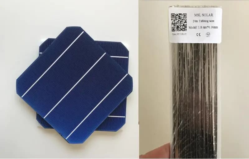 25 pz Celle Solari Monocristalline 156mm x 156mm Grado A Efficienza 20.5% + 20 m Filo di Saldatura Per Pannelli Solari 12 V FAI DA TE
