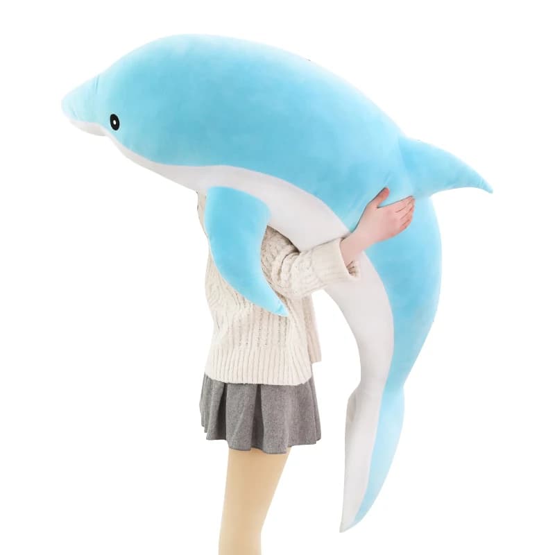 Hot large peluche dolphin giocattoli farciti animali marini bambole carine bambole morbido cuscino per dormire regalo di compleanno di natale per bambini