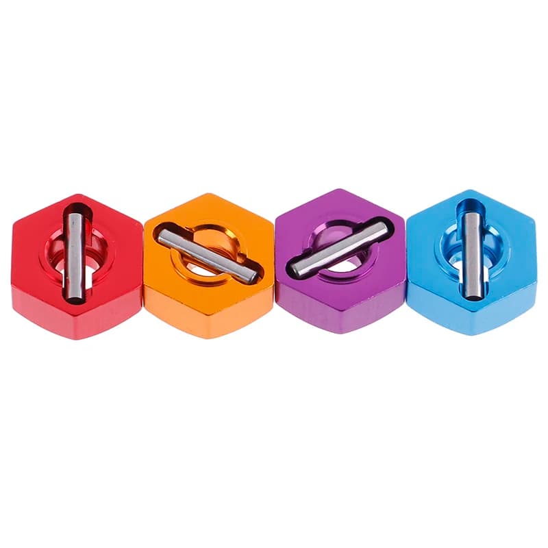4 Pz/set Nuovo Ruota In Alluminio Dado Esagonale Con Spilli Drive Mozzi 4P HSP 102042 1/10 Parti di Aggiornamento Per 4WD RC Auto Himoto