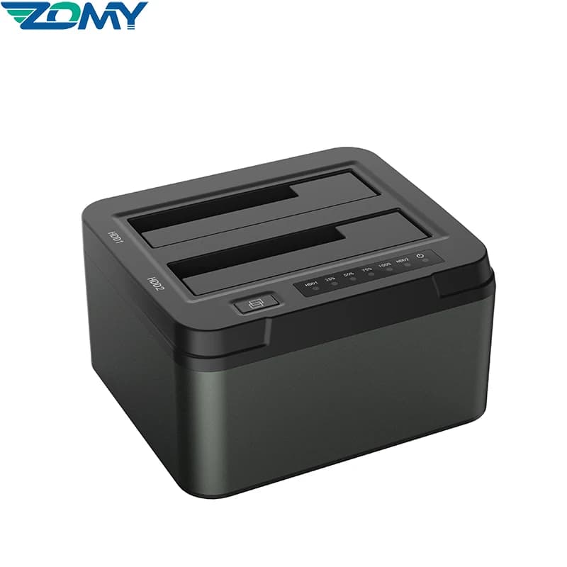 Docking Station USB 3.0 a SATA adattatore HDD USB 3.0 a 2 alloggiamenti per supporto Cloner SSD SATA da 2.5 e 3.5 pollici duplicatore SSD 2x8 TB