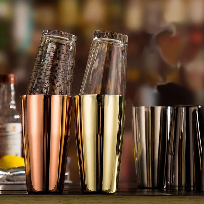 Shaker per cocktail Boston Glass Shaker Bar e 16 Oz. Con/Senza kit bicchiere per miscelare ricette