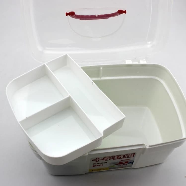 Conveniente cortile domestico portatile I bambini ricevono un kit Il dottore di pronto soccorso potrebbe visitare la scatola dei medicinali per inviare contenitori per medicinali