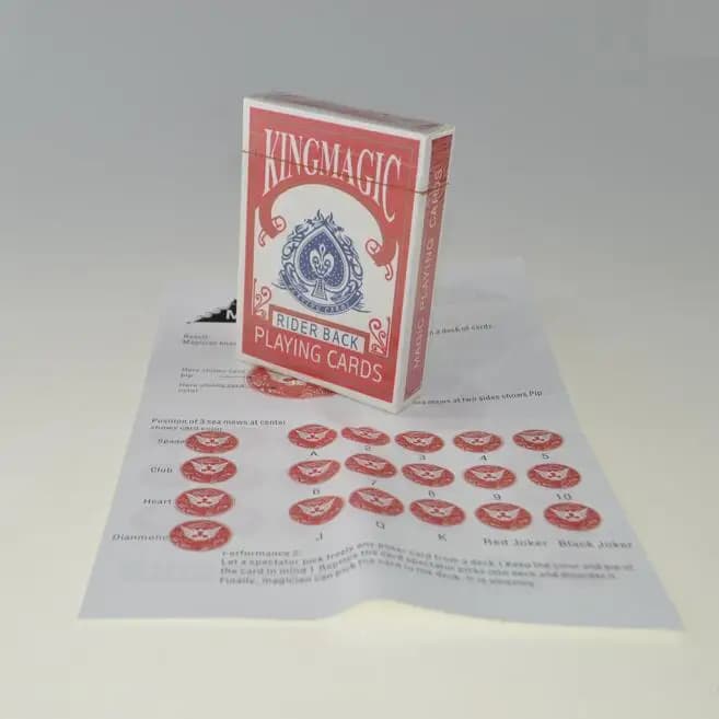 Set di Carte Segnate per Trucchi di Magia, Carte da Gioco per Illusionismo Ravvicinato e di Strada, Accessori per Mentalismo e Commedia