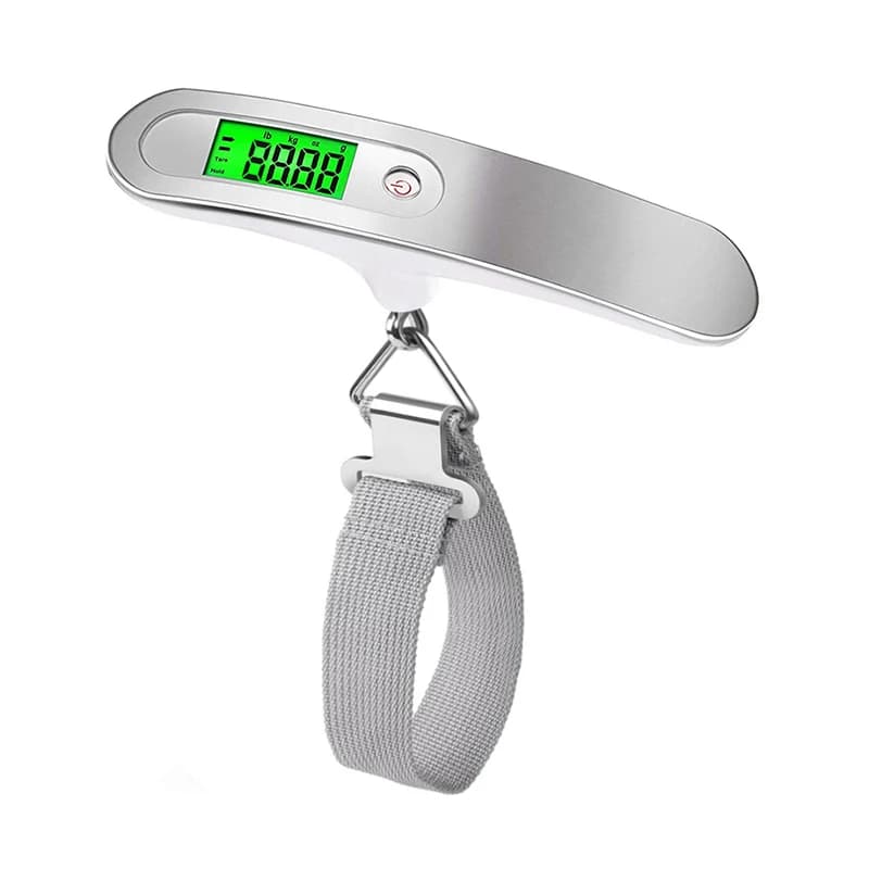 Bilancia digitale per bagagli da 50 kg 10 g con retroilluminazione Bilancia elettronica Bilancia da viaggio per valigia Bilancia con gancio Steelyard