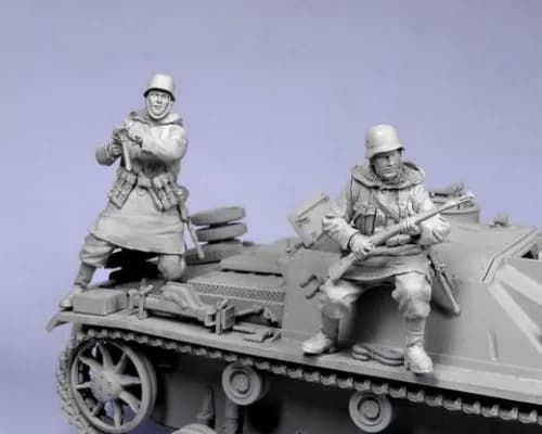 Kit modello 1/35 kit resina attacco due soldati