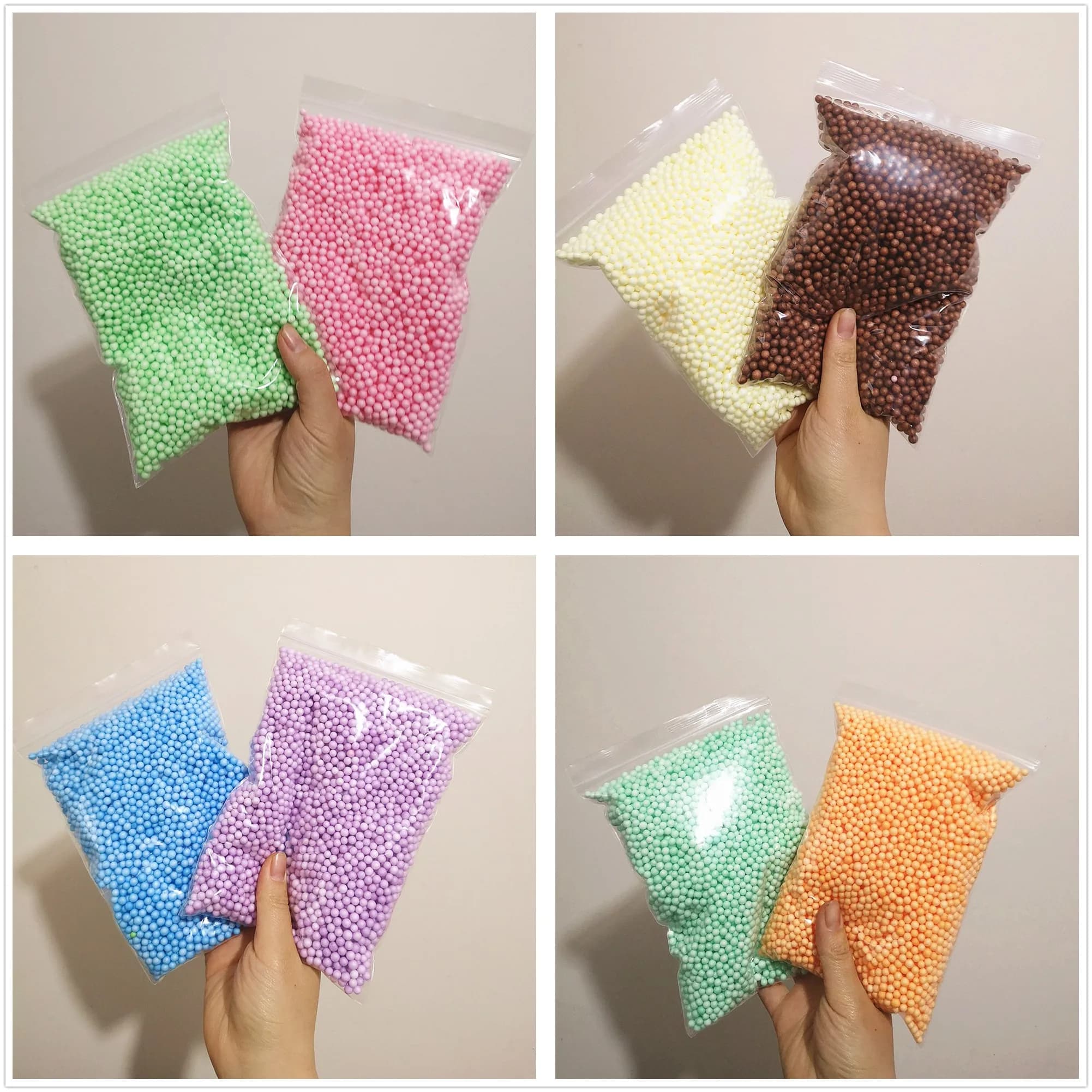 15g 4-6 millimetri di Natale FAI DA TE Neve Fango Particelle Accessori Slime Palle Piccolo Piccolo Perle di Schiuma Per Floam di riempimento Per Le Forniture