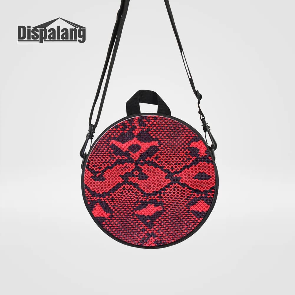 3D children's backpack with snake leather print, school bag for kindergarten, round backpack for small children, cute backpack with animal print