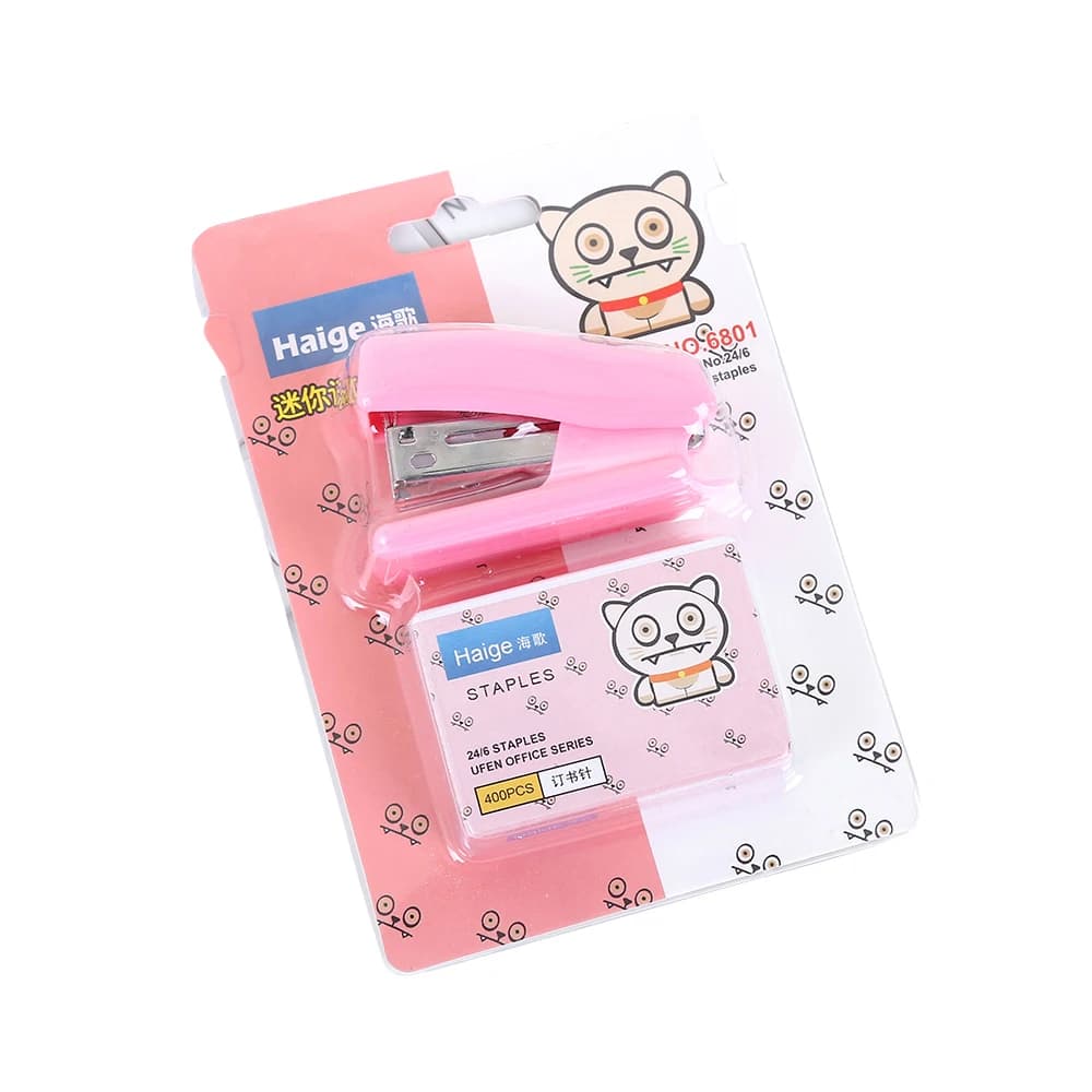 Set di cucitrici per la casa Cucitrice per cartoni animati carini Mini piccola cucitrice Regalo di cancelleria per studenti viene fornito con 400 chiodi ad ago 24/6