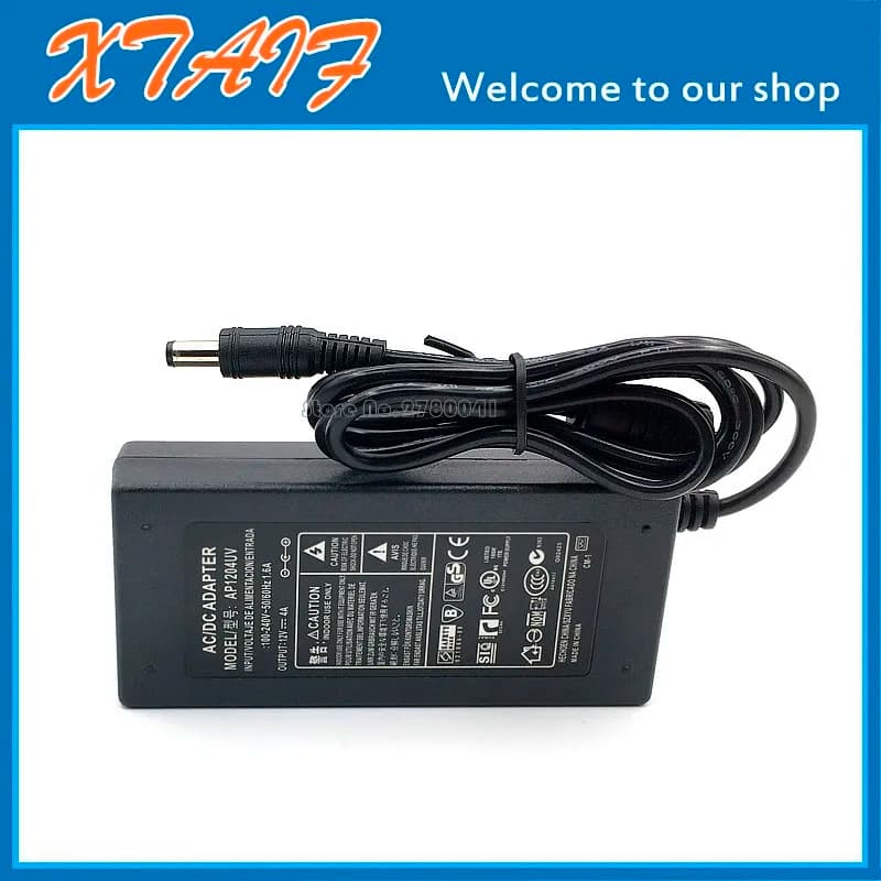 12V 4A AC Adapter For ELO ET1925L Touchscreen LCD Monitor Charger Power Supply Without AC Cable