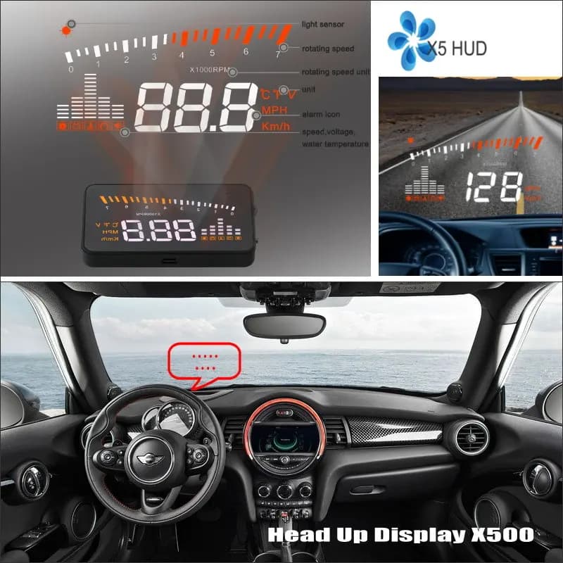 Auto Headup HUD Head Up Display Per Mini Cooper R55 R56 R57 R60 R61 Auto Parabrezza Proiettore Accessori