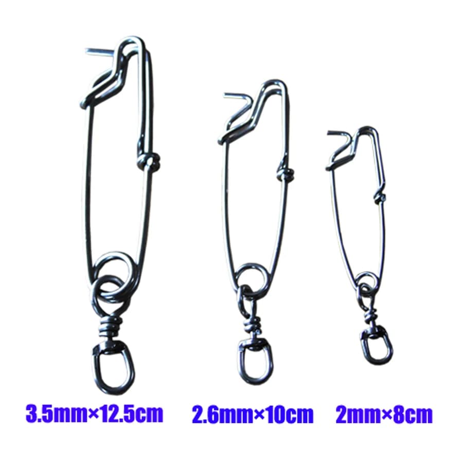 Clip per tonno da pesca a lunga linea ganci per rami in acciaio inossidabile con gru girevole Duo Lock snap