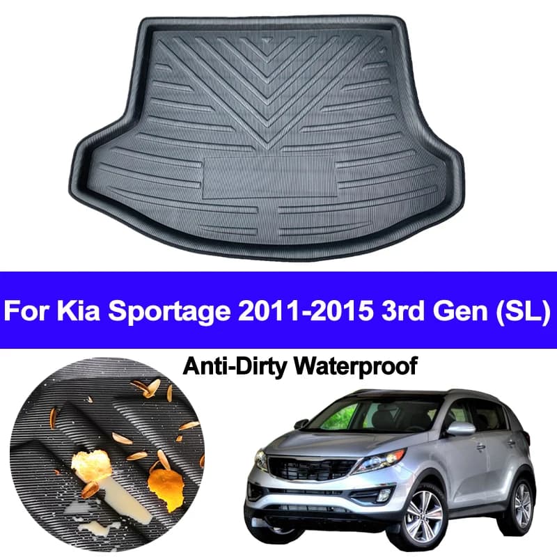 Cargo Liner Tray Tronco Bagagli Floor Mats Carpets Pad for Kia Sportage 2011 2012 2013 2014 3rd generation (SL)