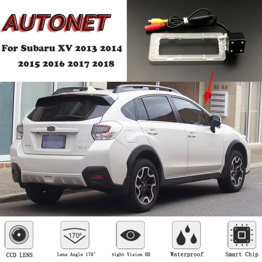 AUTONET di Backup macchina fotografica di Retrovisione Per Subaru XV 2013 2014 2015 2016 2017 2018 di Visione Notturna foro vettura originale/ targa della macchina fotografica