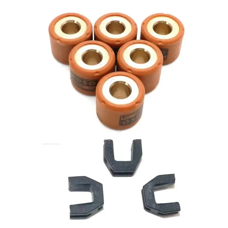 Rulli pesi variatore moto 18x14mm 7/8/9/10/11/12/13/14/15/16/17/18g + cursori variatore per scooter cinese 125cc 150cc