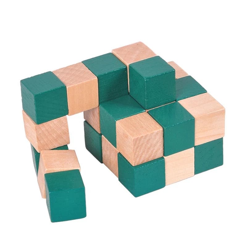 IQ Puzzle Coda di drago in legno Stile cubo magico Puzzle Giocattolo Per adulti Bambini Intelligenza Rompicapo Forme 3D Puzzle Giocattoli