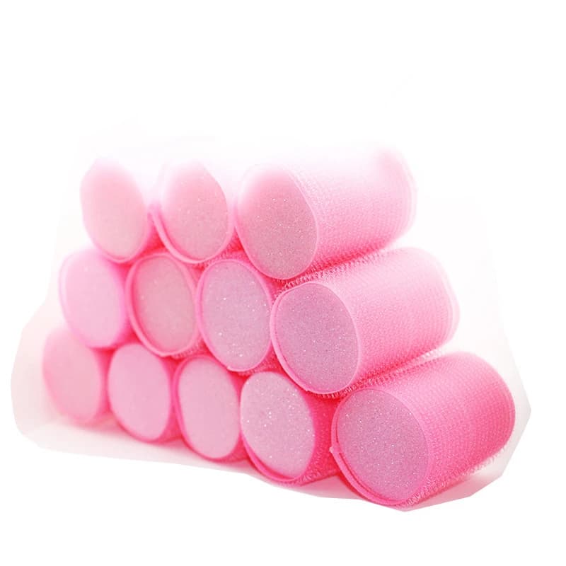 12 pcs/set Nucleo di Spugna Forte Rulli per Capelli Autoadesivi Grandi Onde Air Bang Sonno Curling Bigodini Soffici Curl Creator of Hair U1101
