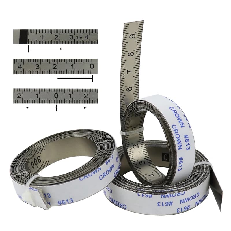 Mitra Track Measuring self-adhesive Metric Stainless Steel Scale 1M-6M Alloy for T-track Router Table Saw Woodworking Tool