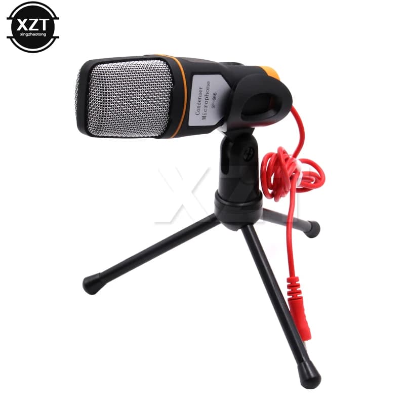 Microfono professionale con cavo a condensatore da 3,5 mm per PC Karaoke Sound Room Gaming Audio Canta Machine System Kit di streaming live