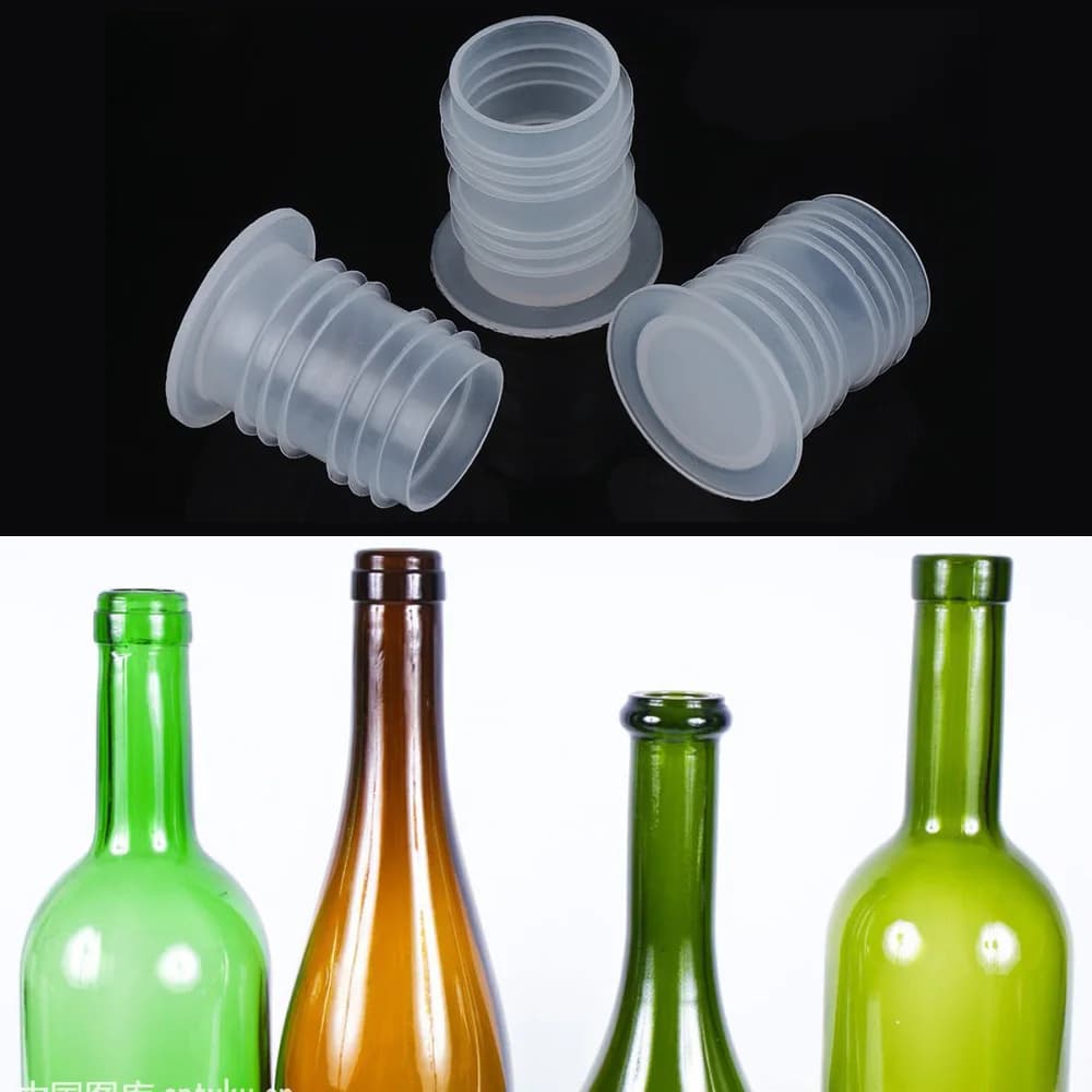 10 pz/set nuovo tappo per vino in plastica bianca di ricambio tappi per sigillante per bottiglie in PE tappo per sigillante per risparmio di vetro strumento per barra da cucina