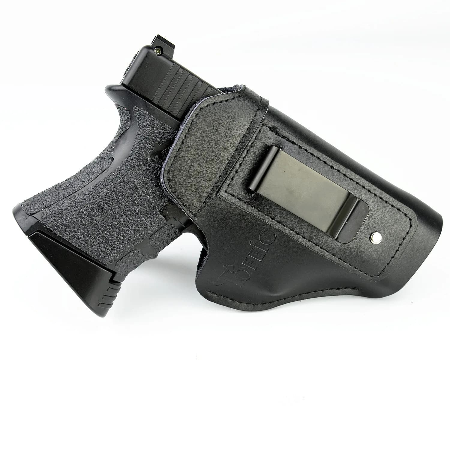 Custodia per il trasporto nascosta IWB in pelle TOFEIC per Glock 17 19 26 43X 48 pistola pistola tattica all'interno della cintura custodia per Clip nascosta