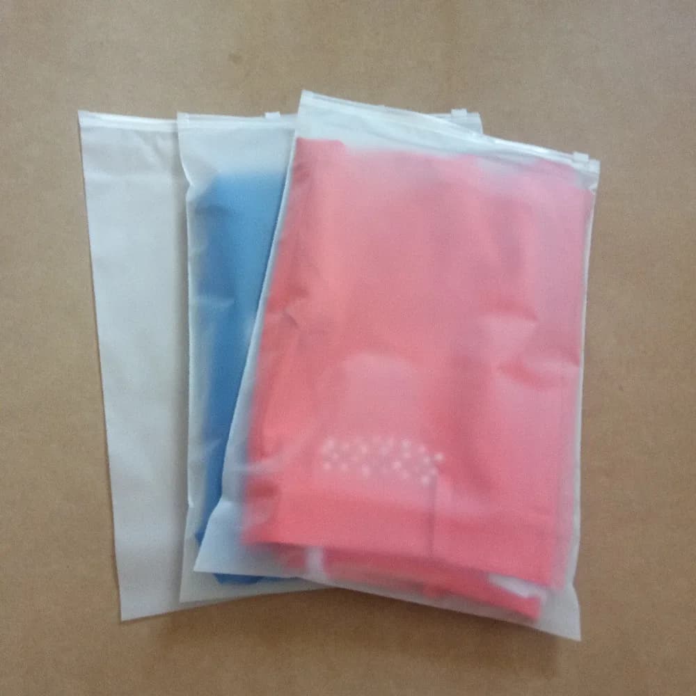 Sacchetto in polietilene con cerniera richiudibile in plastica spessa 0.2mm glassata 50 pezzi, sacchetto di imballaggio impermeabile per gioielli regalo scarpe gioielli